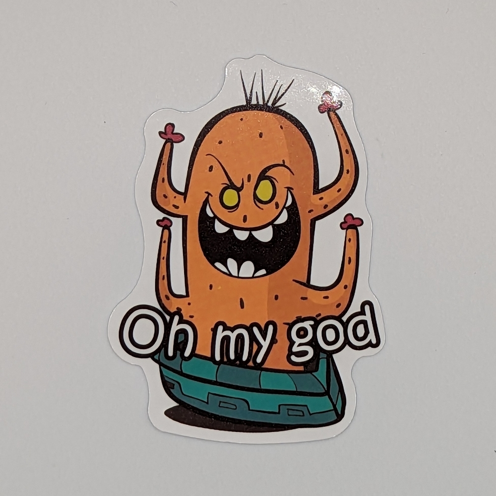 Oh My God Crazy Cactus sticker